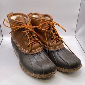 L.L. Bean Brown and Tan Winter Boots